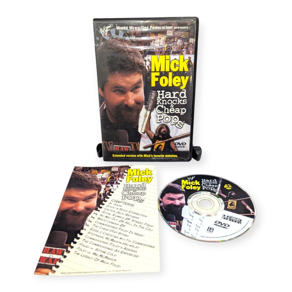WWF Mick Foley Hard Knocks & Cheap Pops Extended Version DVD 2001 Wrestling